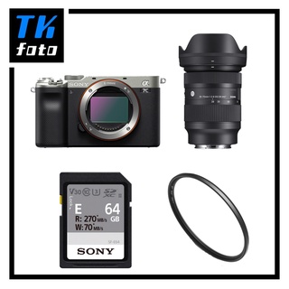 SONY A7C Body + Sigma 28-70mm F2.8 DG DN Contemporary Bundle (Free 64GB SD Card) + Additional Free Gift