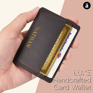 Alskar® LUXE Handcrafted Card Wallet Personalised Gift For Him Husband Colleague Boss Employees