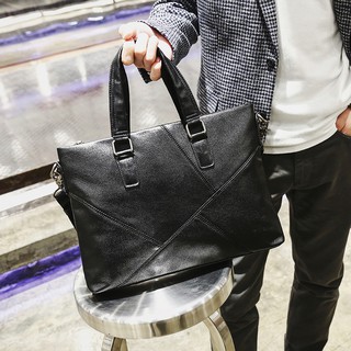 Texture ▶Simple men's handbag briefcase leisure travel computer file bag shoulder bag Korean version of the office bag