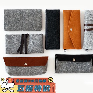 MinimalistmupuMupu Pencil Case Men's and Women's Wool Felt Minimalist Creative Multi-Functional Large Capacity Buggy Bag