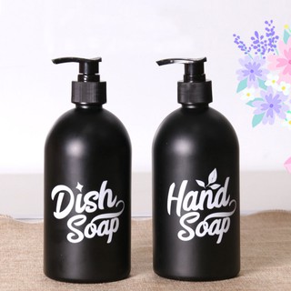 Large Capacity Black Glass Shower Gel Shampoo Bottle Empty Pressed Pump Bottle for Soap Shower Gel Container
