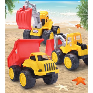 Kids Beach Toys Large car toy Sand Snow\Beach Engineering Dump truck Bulldozer Excavator Toy Vehicles Car Truck