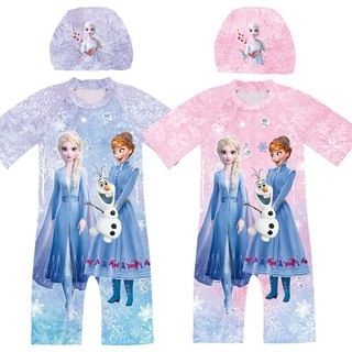 Frozen Elsa Swimming Suit Kids Girl Swim Wear Pink Blue