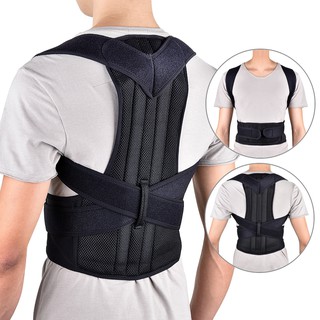 Back Posture Corrector Shoulder Lumbar Brace Spine Support Belt Adjustable Adult
