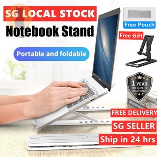 [✅SG Ready Stock] Laptop Stand Portable Aluminium Adjustable Height Fits ALL Laptop