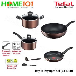 Tefal Cookware Day to Day 8pcs Set G143S8