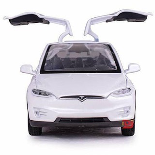 1/32 ANTSIR X90 Tesla White Diecast Car Vehicles Model Toys Gifts W/ Sound&Light (1)
