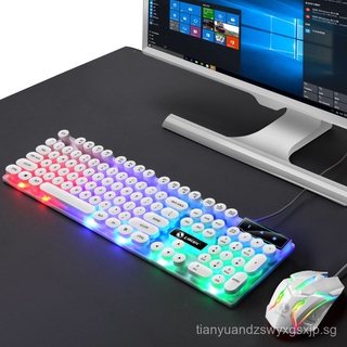 【New Arrivals】Keyboard and Mouse Set Luminescence Mechanical Feel USBCable