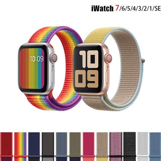 Sport Nylon Loop Band iwatch Strap for Apple Watch Series 7 6 SE 1 2 3 4 5 38mm 40mm 42mm 44mm 41mm 45mm