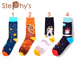 Mens Sock Funny Colorful Cotton Socks Harajuku Fashion Novelty Casual Short Sock
