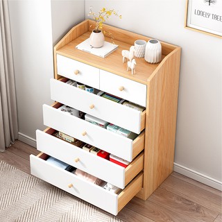 Simple modern solid wood bedroom living room multifunctional cabinet wall drawer cabinet furniture wall cabinet