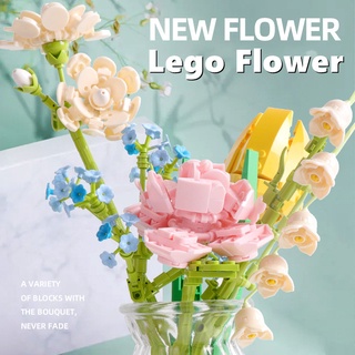 Lego Flower Building Blocks Bouquet Grils ladies Birthday Gifts Creative Room Decorate DIY Toys