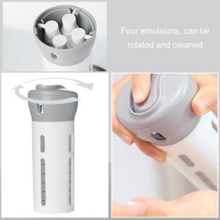 Popular Portable 4 In 1 Dispenser Bottle Rotate Lotion Shampoo Shower Gel Sub-bottle Travel Emulsion Bottling