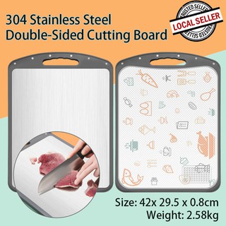 304 stainless steel double-sided cutting board cutting board home-mildew thickening