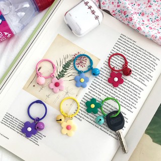 Color Little Flower Pendant Keychain Airpods Protective Cover Ornaments Journal Book Matching Lanyard