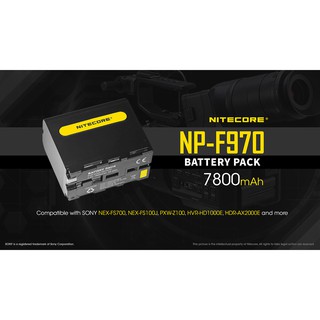 Nitecore NP-F970 Rechargeable Lithium Ion Battery (7800mAh) (Compatible Battery for Sony)