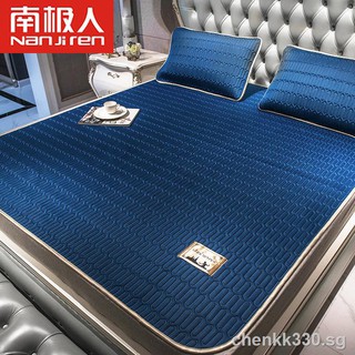 Latex mat ice pad latex mat■NGGGN Thailand rubber mat three-piece tencel air conditioning upholstered seat son Super single Queen size King size water to wash the summer ice silk