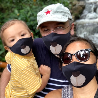 Lagom Kids Bear Fabric Mask - Kid, Mama and Papa