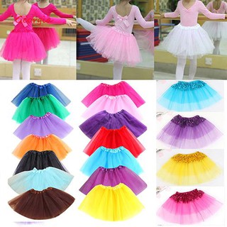 georgia☺Cute Girl Kid Dancewear Tulle Sequin Princess Tutu Skirt Dance Party Pettiskirt