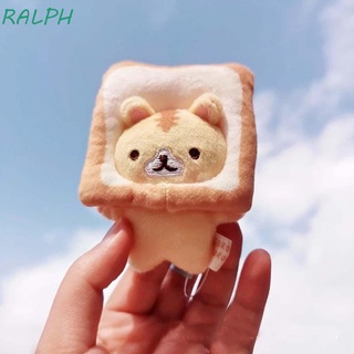 RALPH Cute Bread Cat Pendent Key Accessories Cat Plushie Cat Toast Plush Doll Bag Hanging Ornaments Anime Bag Pendant Bag Decor Keychains Japanese Soft Stuffed Toys/Multicolor