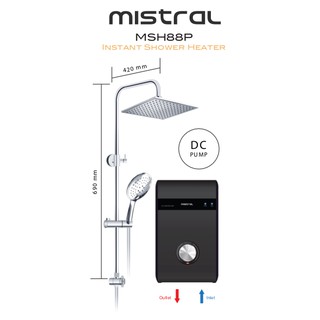 Mistral Instant Rain Shower Heater (MSH88P)