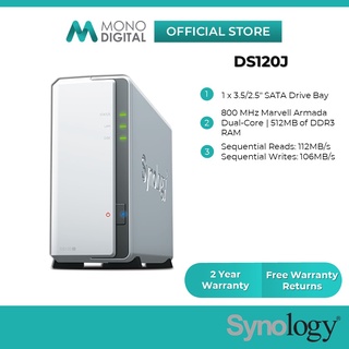 [Shop Malaysia] Synology DS120j NAS DiskStation 1-Bay NAS compatible with Seagate Ironwolf NAS HDD