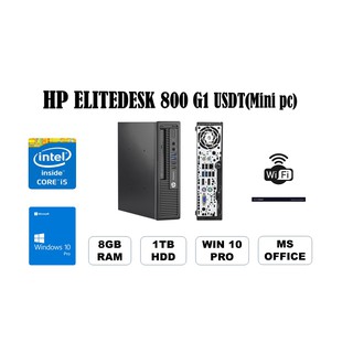 Hp Elitedesk 800 G1 USDT mini desktop i5 4th Gen 8gb Ram 1TB hdd win 10 pro, ms office