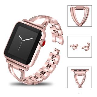 For Apple Watch series 1/2/3 40mm 38mm fashion band for iwatch 4 5 bands 42mm 44mm Stainless steel strap with diamond
