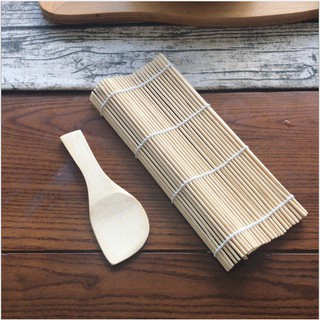 1set Sushi Bamboo Mat Onigiri Rice Roller Chicken Roll Hand Maker Kitchen Japanese Sushi Tools