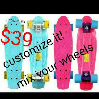 NEW PASTEL COLOUR SKATEBOARD *BEST PRICE* Mix Your Wheels Colours