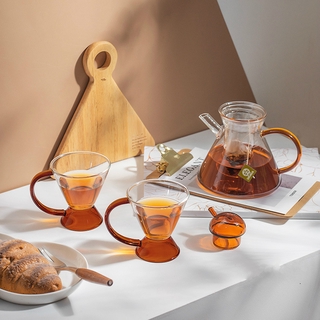 【Insfree】🌱 New Product Nordic High-value Teapot Set, Heat-resistant Glass Kung Fu Tea Cup, Teapot, Tea Set, Small Whole Set, Simple And Modern Home Lazy