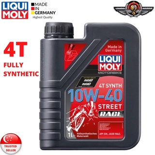 LIQUI MOLY MOTORBIKE 4T SYNTH 10W-40 STREET RACE ENGINE OIL 1L (Made in Germany 🇩🇪)