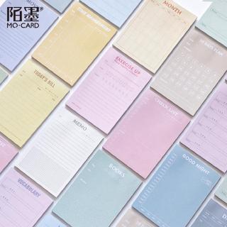 50 Pcs/set Memo Pad Daily Weekly Monthly Tips To Do List Paper Notepad Set Gift Stationery