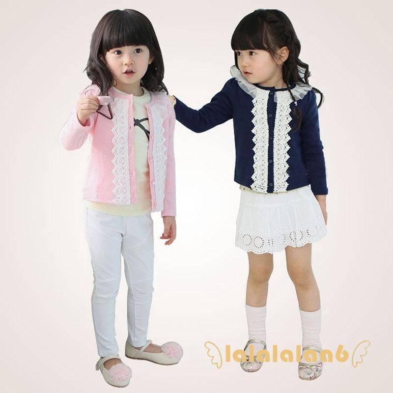 LAA-Fashion Baby Girls Lace Clothing Jacket Clothing Jacket Coat Kids Long