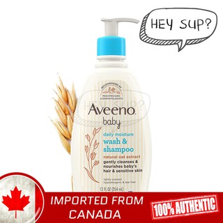 Aveeno Baby Wash & Shampoo For Hair & Body, Tear-Free 354ml/12oz