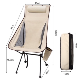 Outdoor Ultralight Portable Folding Chairs with Carry Bag Heavy Duty 150KG Capacity Camping Folding Chairs Beach Chairs