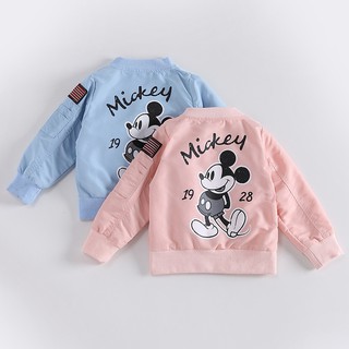 2018 new boys and girls coat Korean fashion Mickey long sleeve cotton jacket