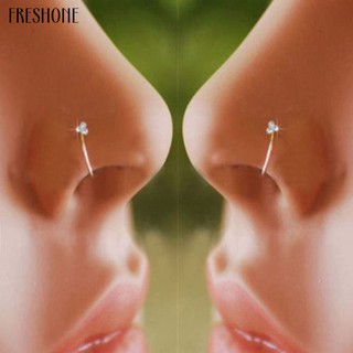 HOT freshone 1Pc Surgical Nose Ring Rhinestone Body Piercing (1)