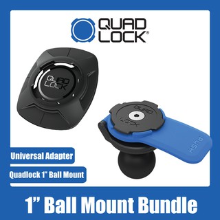 Quad Lock 1" Ball Mount + Universal Adapter