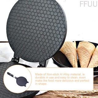 Waffle Cone Maker Non-stick Crepe Pan Multifunctional Double-sided Ice Cream Crepe Egg Roll Maker