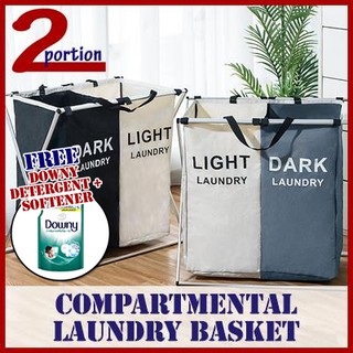 [FREE DOWNY DETERGENT] 2 or 3 Compartment Laundry Basket