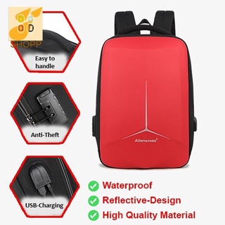 New!!! Aliencross Korean Version Backpack Waterproof Multifunction USB Charging Anti-Theft Bag