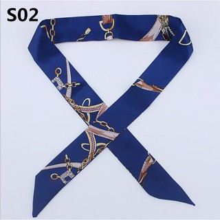 -Hot Fashion Lady Tied Bag Handle Decoration Ribbon Scarf Wrap Twilly Ribbon