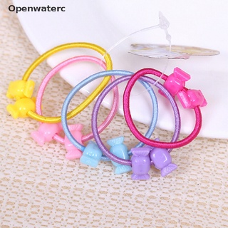 Openwaterc 50 Pcs Assorted Elastic Rubber Hair Rope Band Ponytail Holder for Kids Girl SG