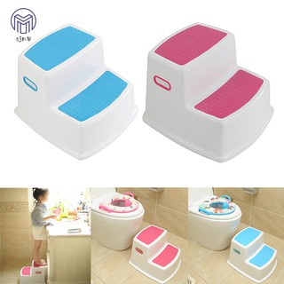 ☆SJMW☆ 2 Step Stool for Kids Toddler Stool for Toilet Potty Training Slip Bathroom Kitchen