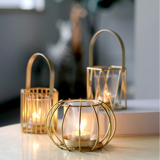 Candle Holder Golden, Home decor, table dining, gift package