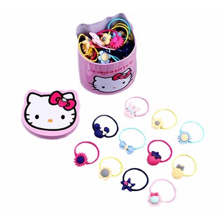 40pcs Hello Kitty children hair rope ribbon safety cartoon rubber band