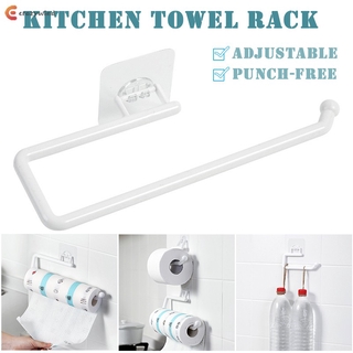 1pcs Kitchen Paper Roll Holder Towel Hanger Rack Rag Hanging Holder Bathroom Organizer Shelf