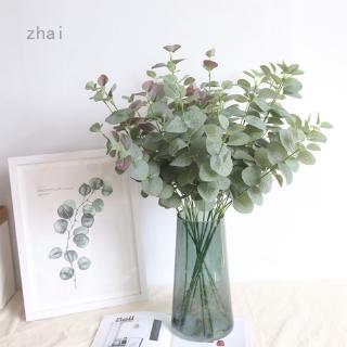 Green Artificial Plant Faux Eucalyptus Greenery Gum Leaves Foliage Flower Home Room Office Decoration