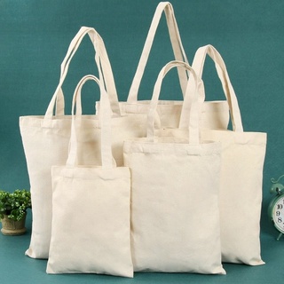 Plain Creamy White Canvas Shopping Bags,Foldable Reusable Fabric Tote Bag,Shoulder Top Eco Bag Gift